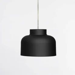 Lampada a sospensione vivida bottone nero led biemissione dimmerabile con telecomando