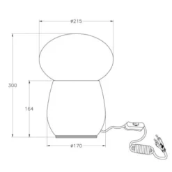 Lampada bianca da tavolo design moderna in vetro fabas luce freddy