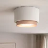 Lampada cilindro da soffitto gesso bordo rame sforzin syme
