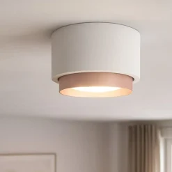 Lampada cilindro da soffitto gesso bordo rame sforzin syme