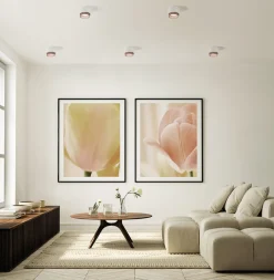 Lampada cilindro da soffitto gesso bordo rame sforzin syme