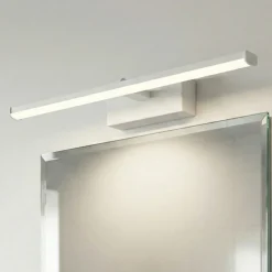Lampada 30cm bianca per specchio da bagno led 6w 3000k fabas luce nala