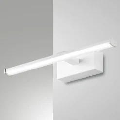 Lampada 30cm bianca per specchio da bagno led 6w 3000k fabas luce nala