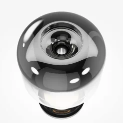 Lampada da comodino abat-jour maytoni spirito led 3000k vetro grigio fumo