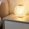 Lampada da comodino abat-jour sfera trasparente oro ricaricabile