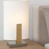 Lampada da comodino camera da letto legno oro top light wood