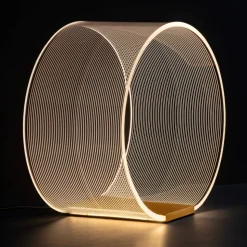 Lampada da comodino design moderna abat jour oro