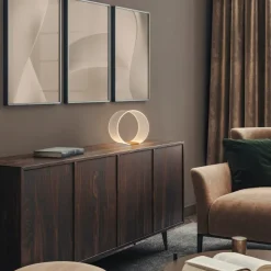 Lampada da comodino design moderna abat jour oro