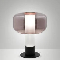 Lampada da comodino di vetro moderna ametista fabas luce flick