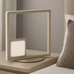 Lampada da comodino dowel lt oro ondaluce design moderna