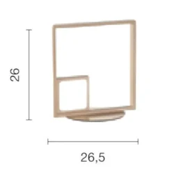 Lampada da comodino dowel lt oro ondaluce design moderna
