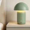 Lampada da comodino fungo moderna portatile verde usb ricaricabile