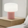 Lampada da comodino in ceramica rosa moderna otty perenz
