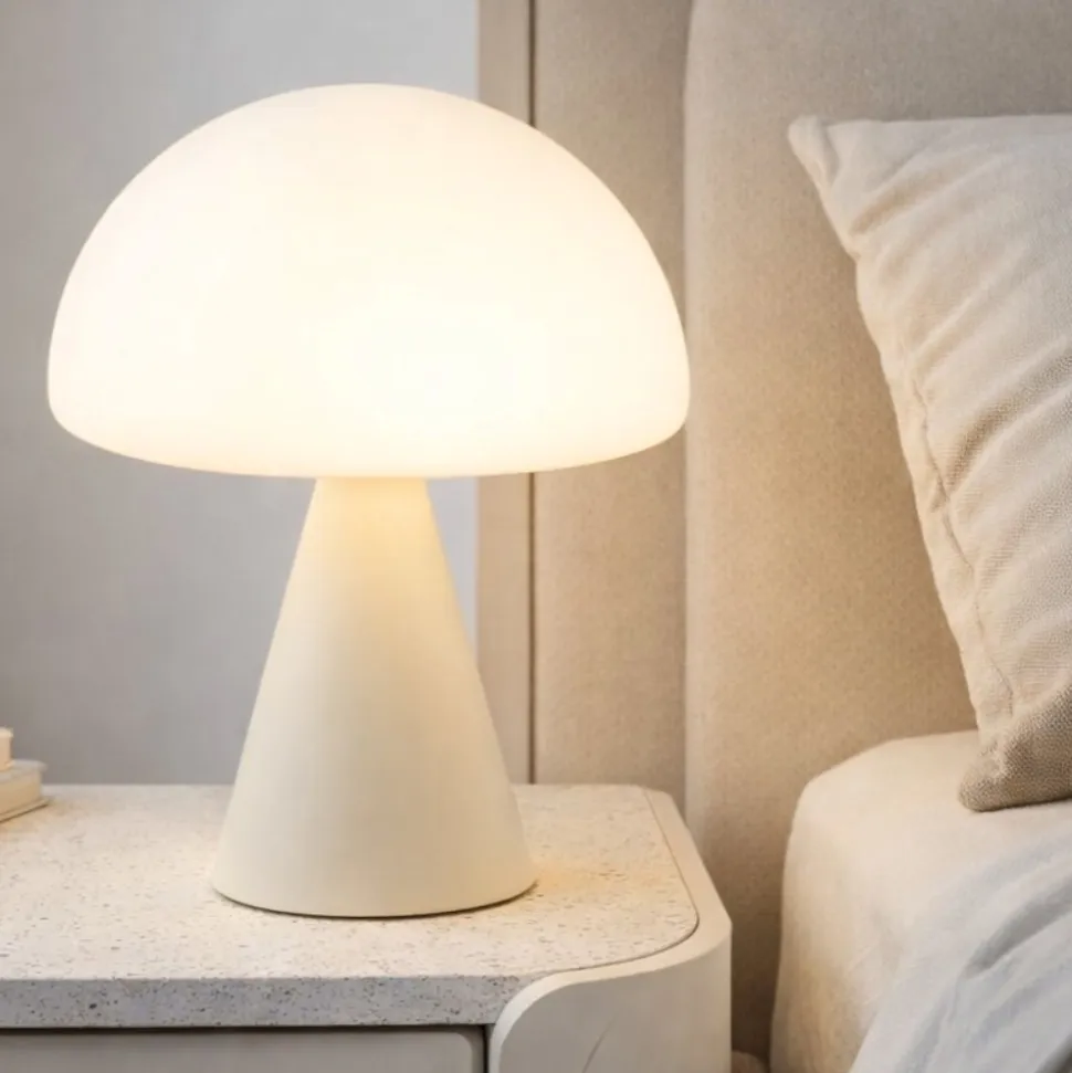 Lampada da comodino led in vetro moderna sabbia fabas luce blip