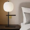 Lampada da comodino miloox nera nero oro stile contemporaneo