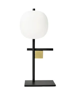 Lampada da comodino miloox nera nero oro stile contemporaneo