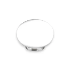 Lampada da comodino moderna boccia vetro bianco per camera da letto