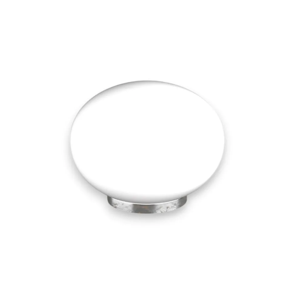 Lampada da comodino moderna boccia vetro bianco per camera da letto