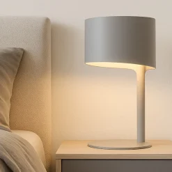 Lampada da comodino moderna grigio per camera da letto