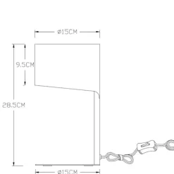 Lampada da comodino moderna grigio per camera da letto