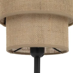 Lampada da comodino moderna in iuta per camera da letto