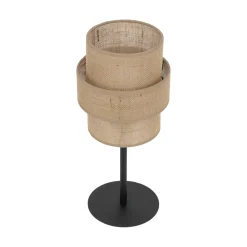 Lampada da comodino moderna in iuta per camera da letto
