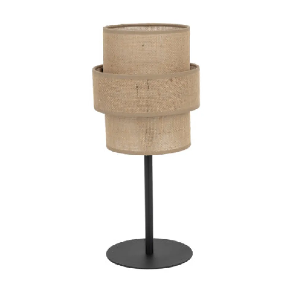 Lampada da comodino moderna in iuta per camera da letto
