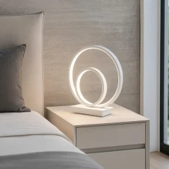 Lampada da comodino moderna led 23w 3000k oz tl bianco ideal lux