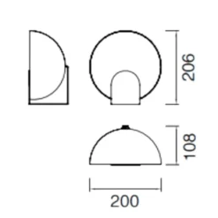 Lampada da comodino moderna moderna oro led 5w 3000k