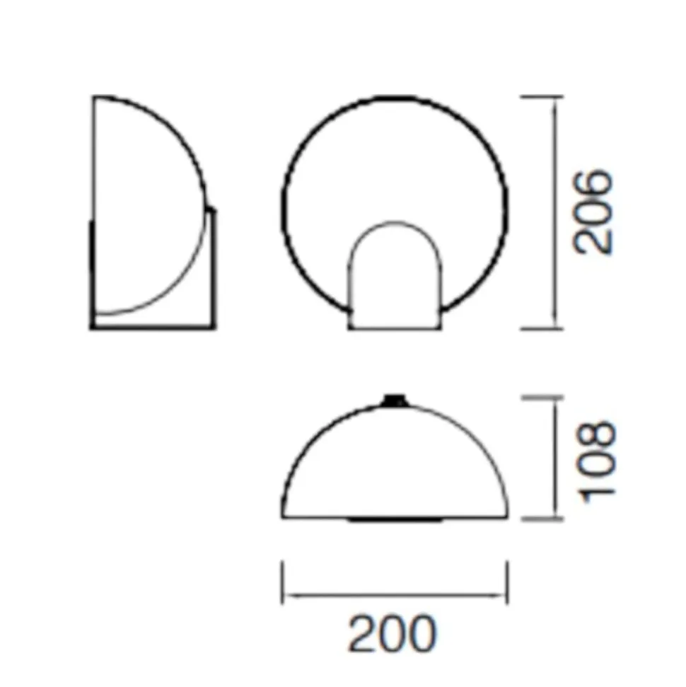 Lampada da comodino moderna moderna oro led 5w 3000k