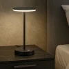 Lampada da comodino moderna nera led 9w 3000k linea light gemini tab