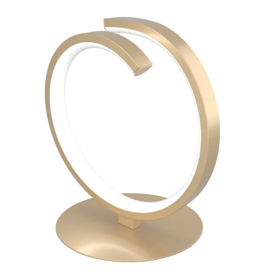 Lampada da comodino moderna oro toplight tornado 12w led 3000k 4000k