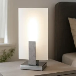 Lampada da comodino moderna wood legno argento top light