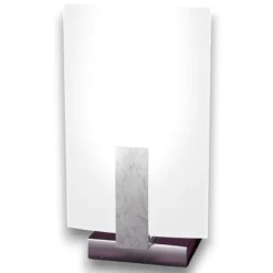 Lampada da comodino moderna wood legno argento top light