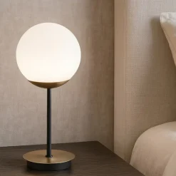 Lampada da comodino oro ottone nero top light clear