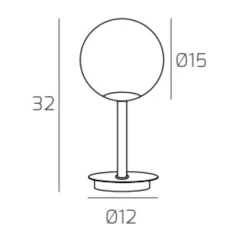 Lampada da comodino oro ottone nero top light clear