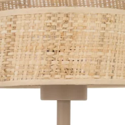 Lampada da comodino paralume in paglia