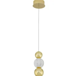 Lampada da comodino pendente per camera da letto sfere oro