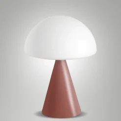 Lampada da comodino rossa fabas luce blib design moderna