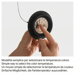 Lampada da comodino rossa fabas luce blib design moderna