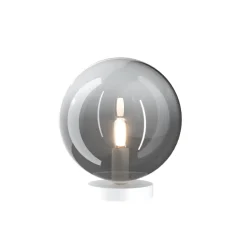 Lampada da comodino toplight eclipse moderna vetro fume
