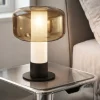 Lampada da comodino vetro oro per camera da letto moderna