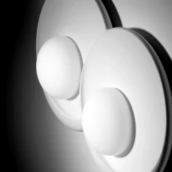 Lampada da parete moderna di gesso bianca sforzin pitane