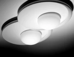 Lampada da parete moderna di gesso bianca sforzin pitane