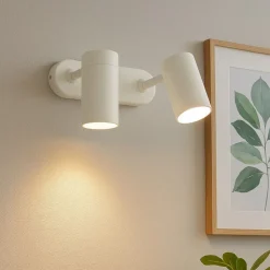 Lampada da parete soffitto applique con 2 luci bianco isyluce