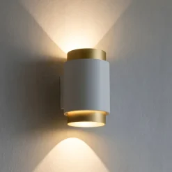 Lampada da parete syme oro sforzin in gesso
