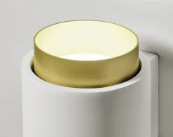 Lampada da parete syme oro sforzin in gesso