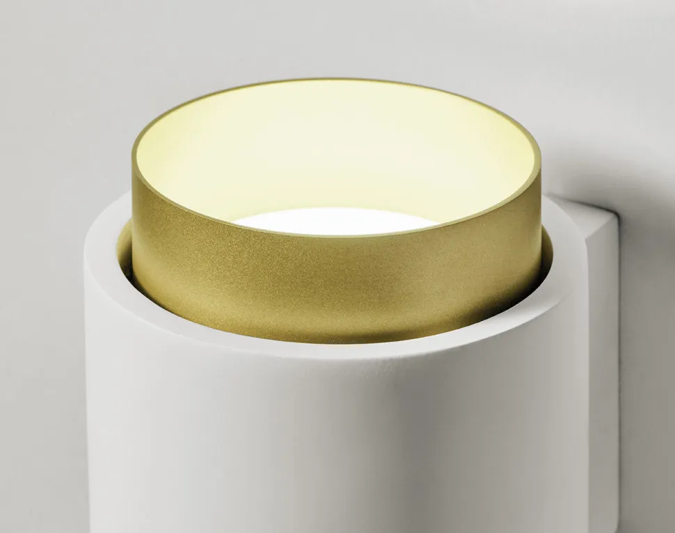 Lampada da parete syme oro sforzin in gesso