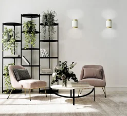 Lampada da parete syme oro sforzin in gesso