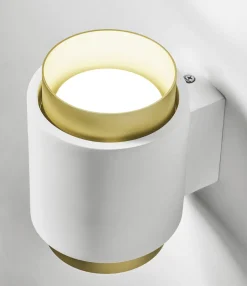 Lampada da parete syme oro sforzin in gesso